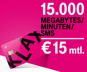 KLAX 15.000 Megabytes/Minuten/SMS € 15 mtl.