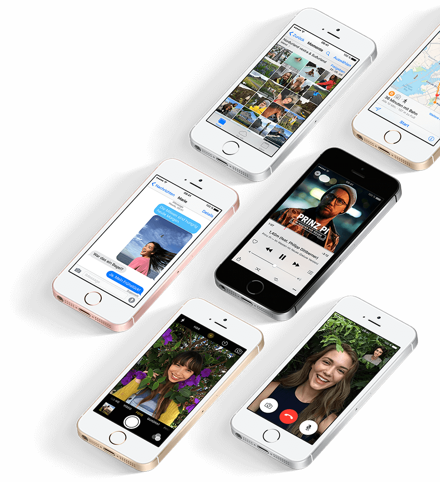 iPhone SE Benutzeroberfläche