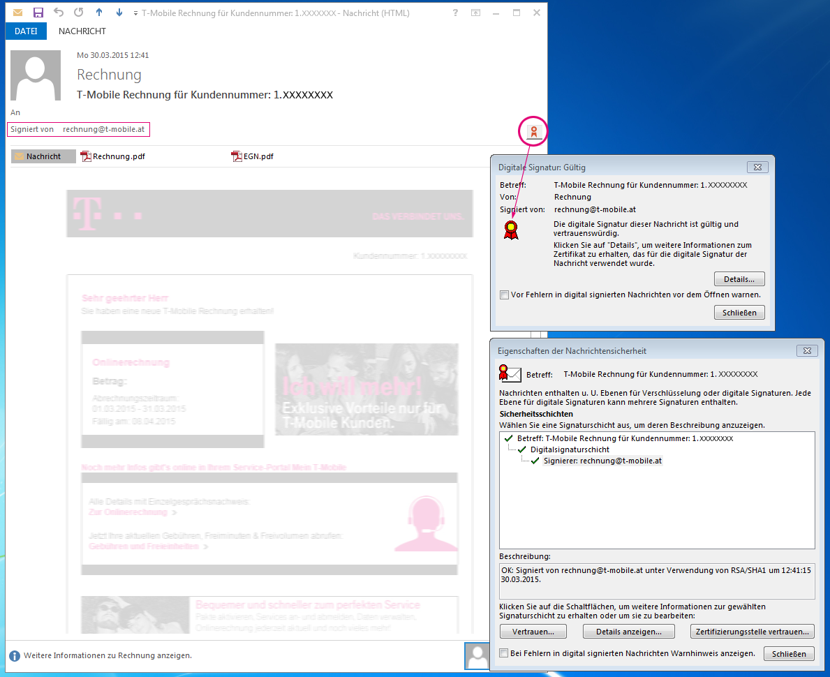 T-Mobile E-Mail Rechnung noch sicherer - T-Mobile